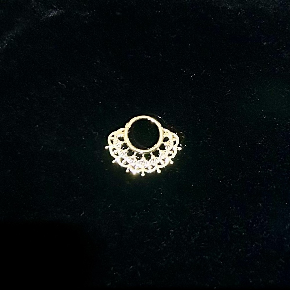 14k Gold RBG Septum Clicker Ring Hoop 16g